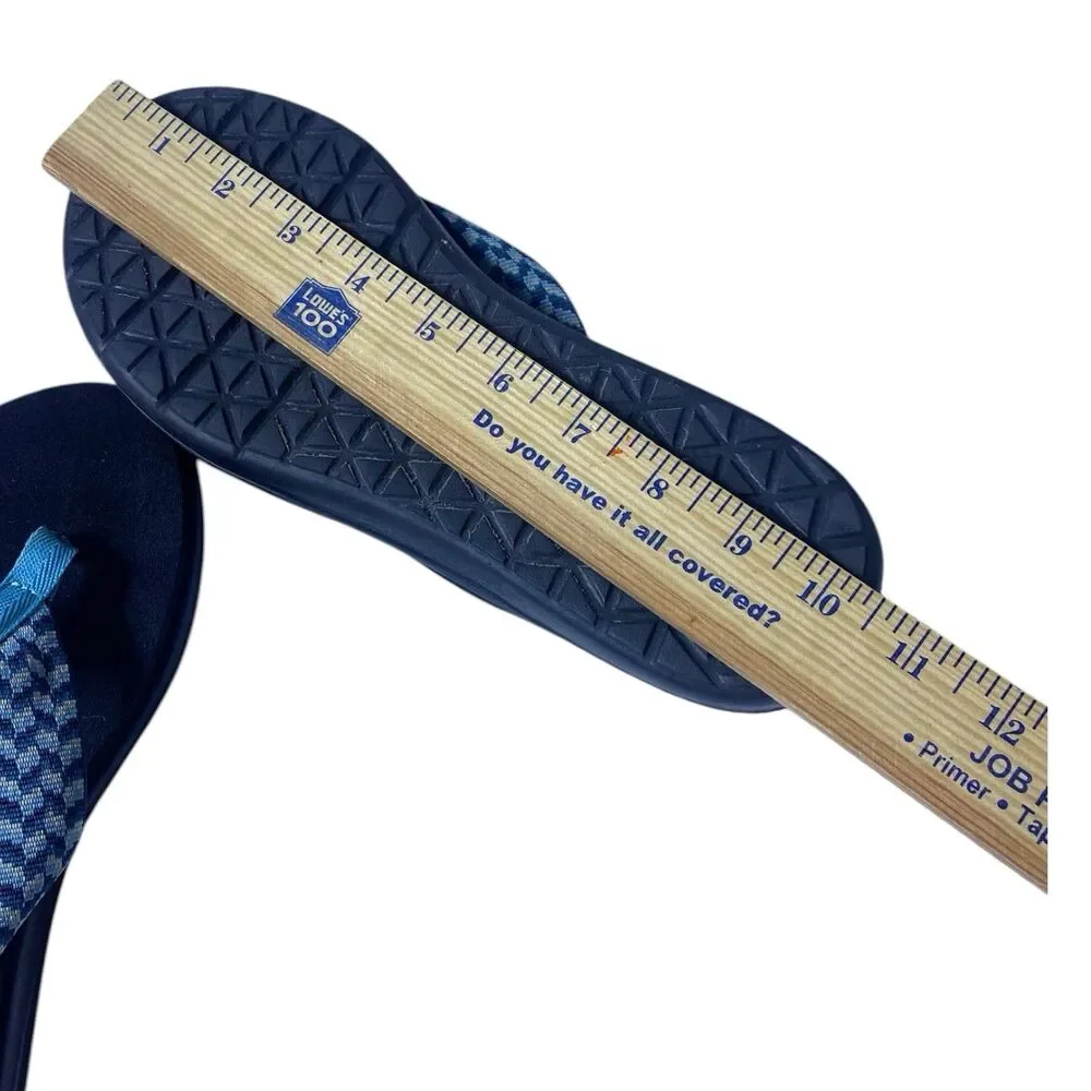 Teva Sandals Womens 9 Voya Flip Flop Paint Track Blue Comfort Casual SN 1019040